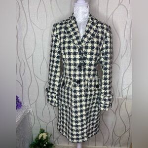 🌷 Linea Domani 🌷 Checkered Wool Coat